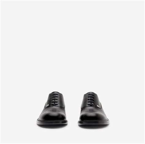 burberry copford shoe|Leather Cobble Oxford Shoes in Black .